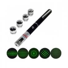 30mW Green Beam Laser Pointers with 5 Laser Caps Class 3